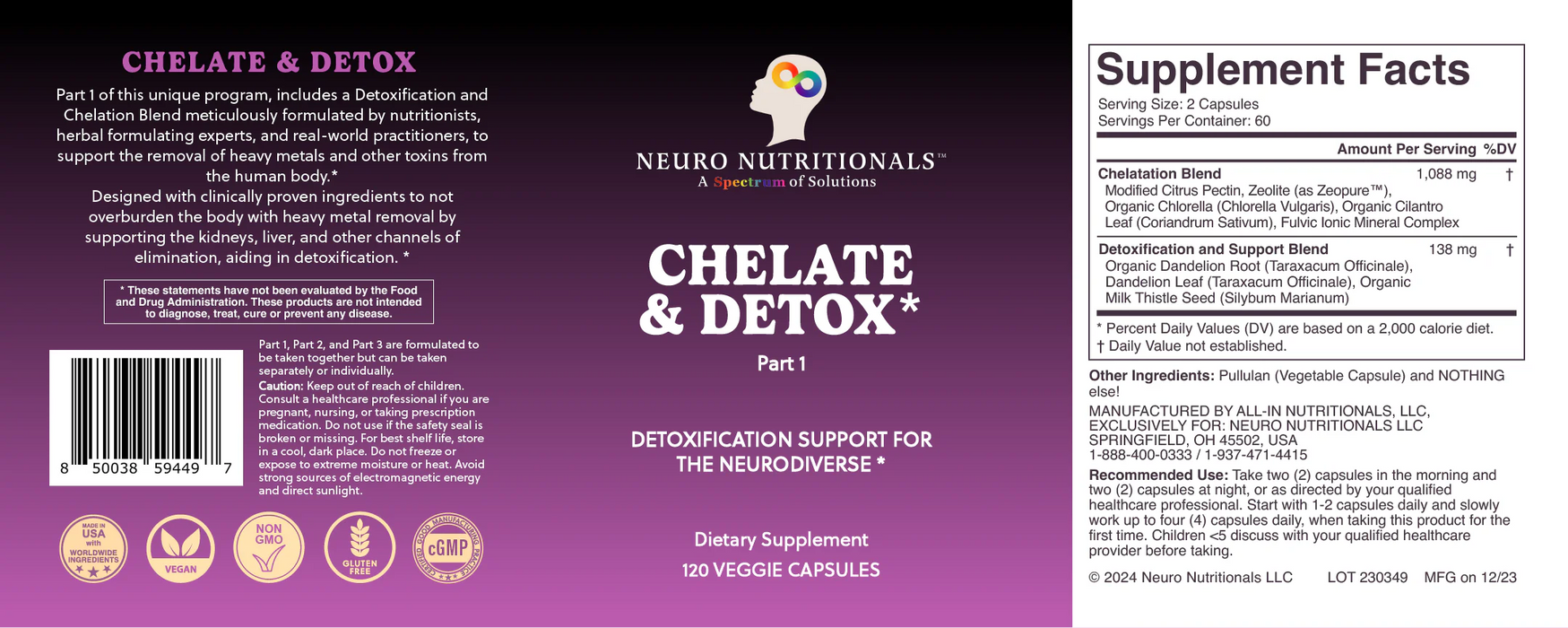 Neuro Nutritionals Chelate & Detox*
